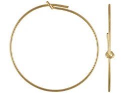 Gold Filled Beading Hoop Earring 30mm