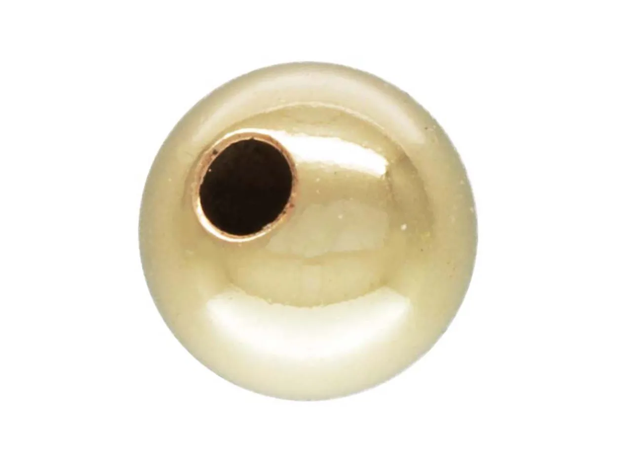 Gold Filled Bead Plain Round 5mm Pack of 5