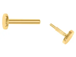 Gold Filled Circle Labret Stud Earrings