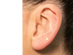 Gold Filled Circle Labret Stud Earrings