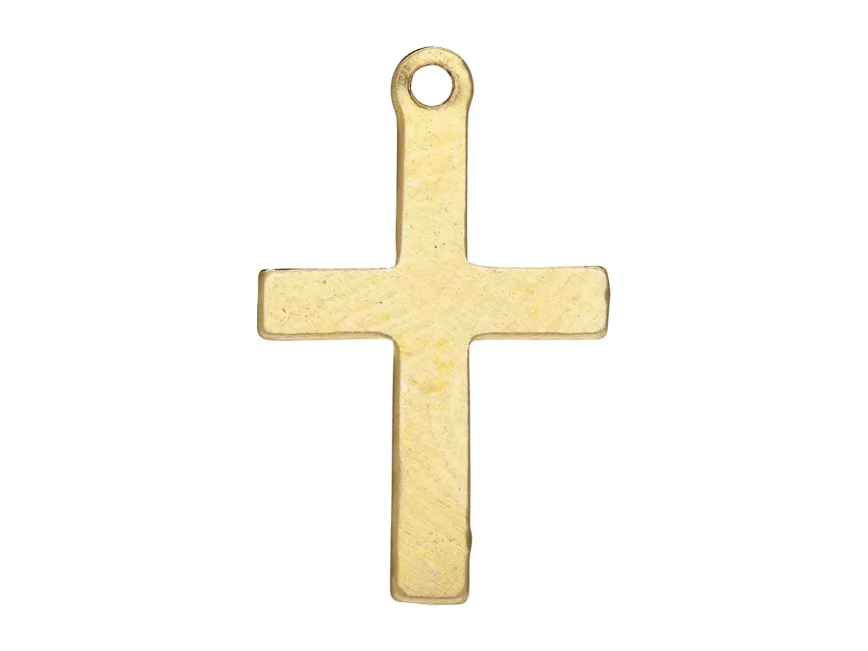 Gold Filled Cross Charm 16x10mm
