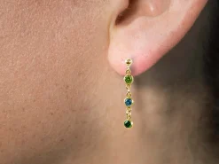 Gold Filled Cubic Zirconia Bezel Connector Black 3mm