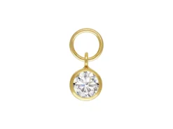 Gold Filled Cubic Zirconia Hooplet 4mm