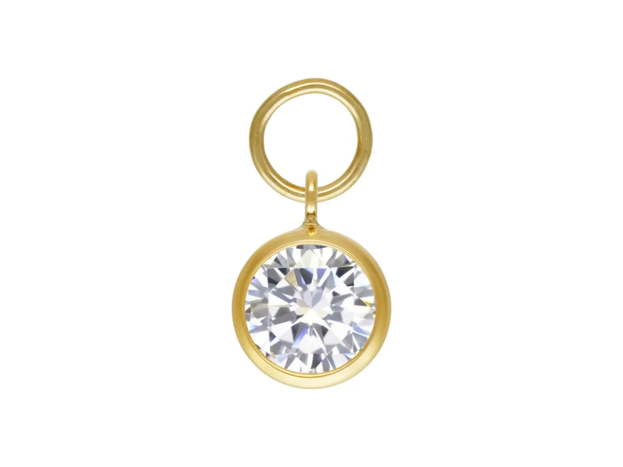 Gold Filled Cubic Zirconia Hooplet 6mm