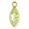 Gold Filled Cubic Zirconia Marquise Bezel Drop Connector Lime, 3mm X 6.0mm