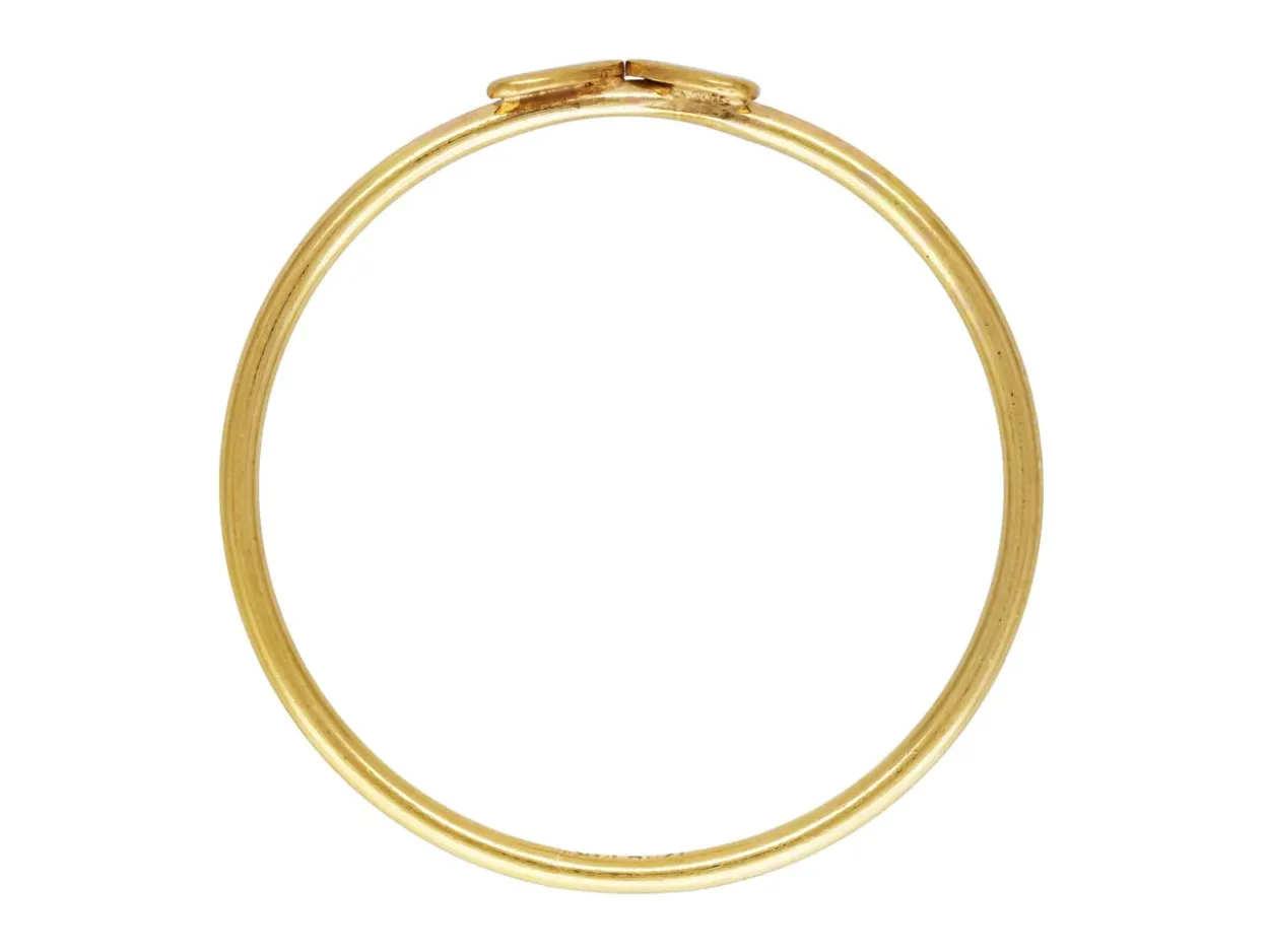 Gold Filled Double Heart Design Stacking Ring Large
