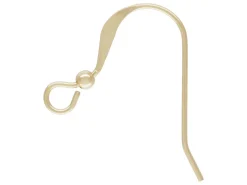 Gold Filled Earring Hook Wire With Bead And Loop 20mm Pack of 6