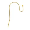 Gold Filled Earring Hook Wire With 1.2mm Beads 40mm Pack of 6
