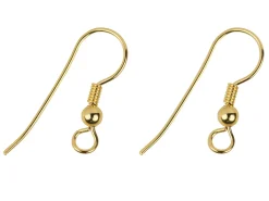 Gold Filled Ear Wire With Coil And Bead Pack of 2