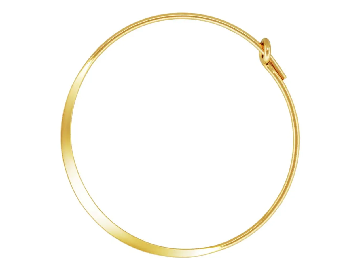 Gold Filled Flattened Hoop Earring 25mm