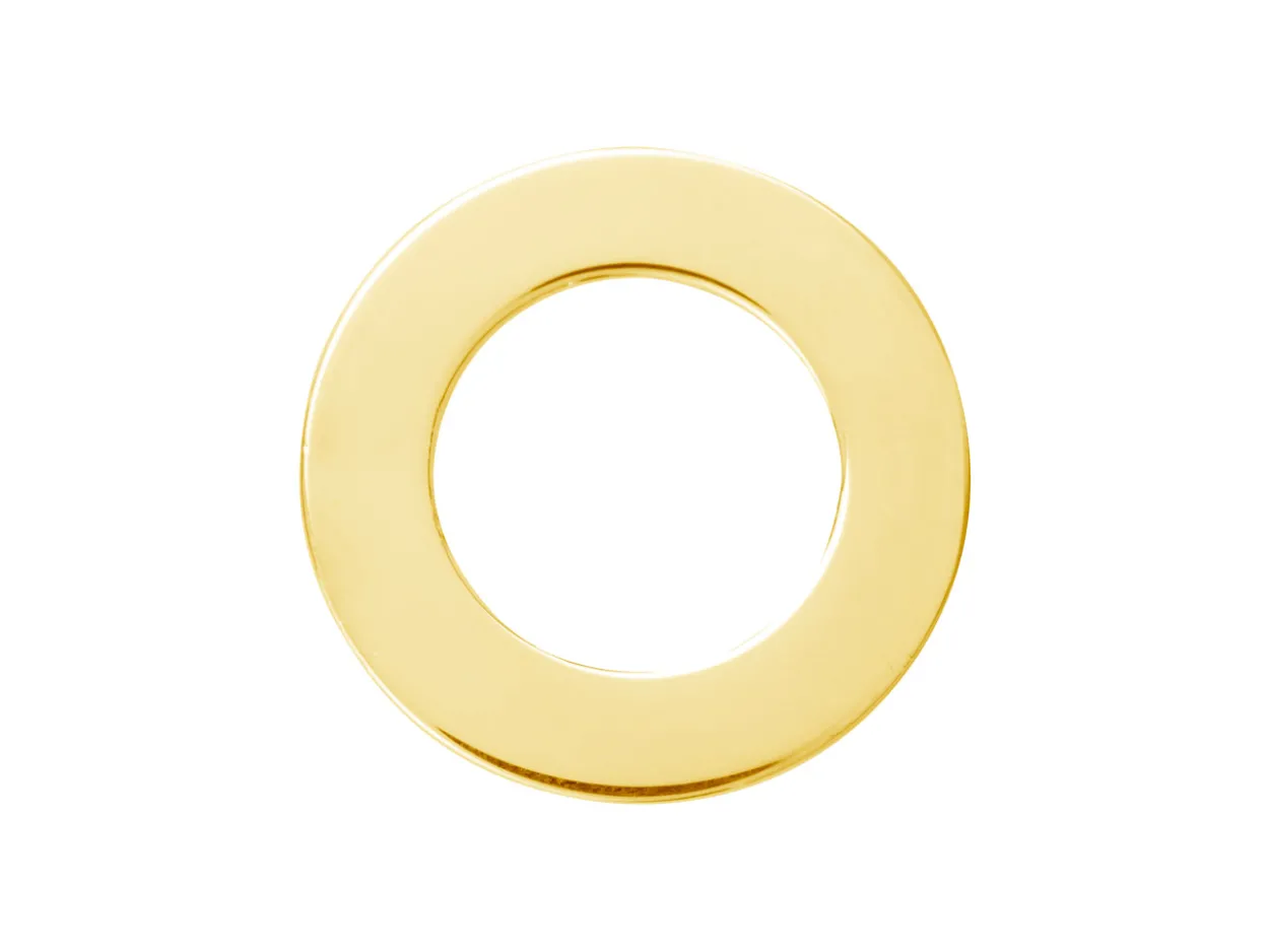 Gold Filled Flat Washer 15mm Stamping Blank