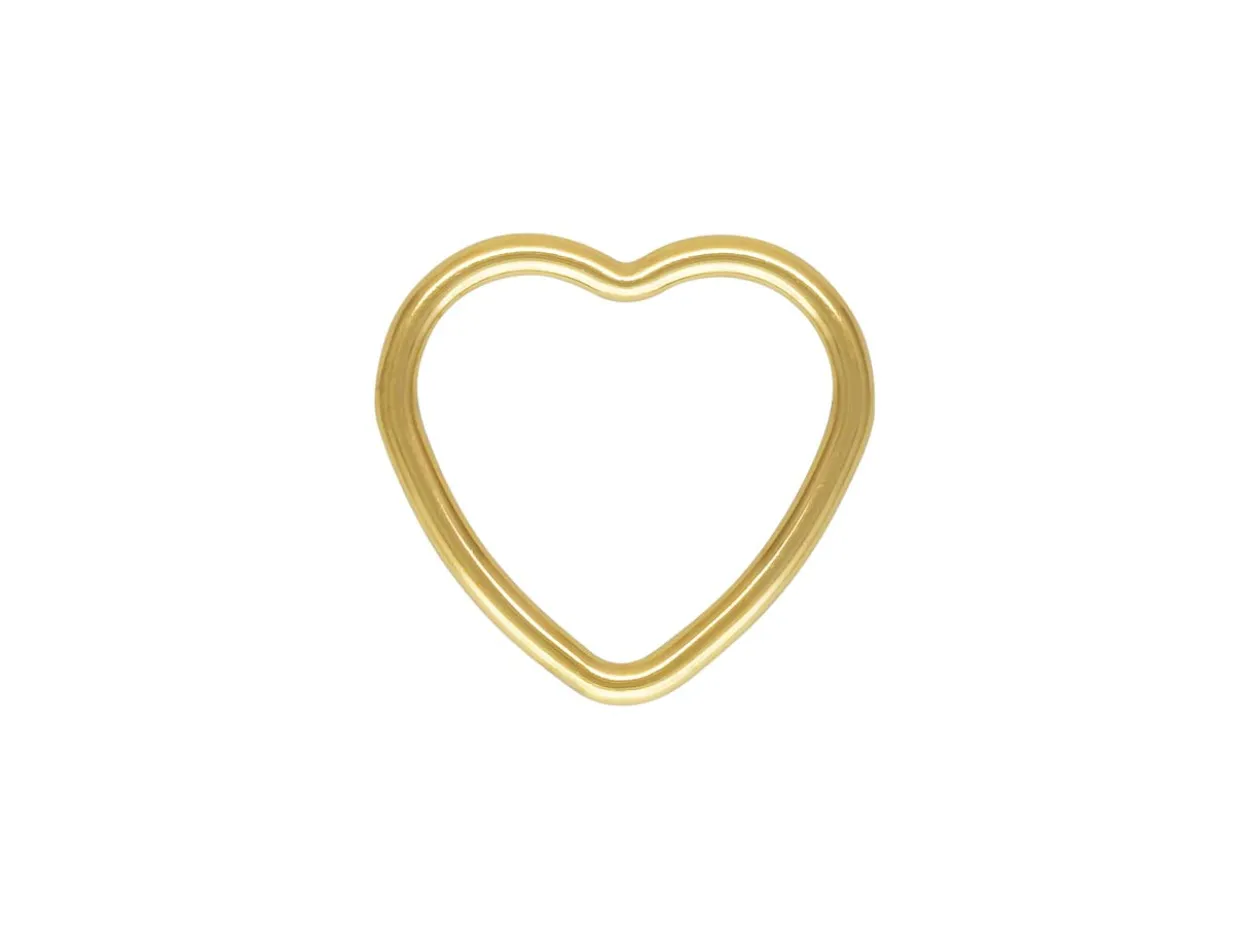 Gold Filled Heart Closed Rings 10mm Pack of 5