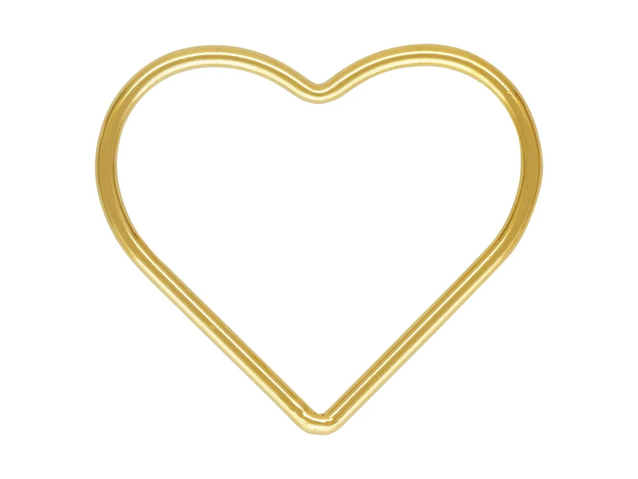 Gold Filled Heart Closed Ring 17mm