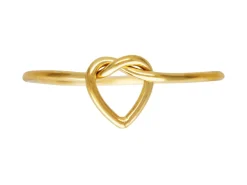 Gold Filled Heart Love Knot Design Ring Medium
