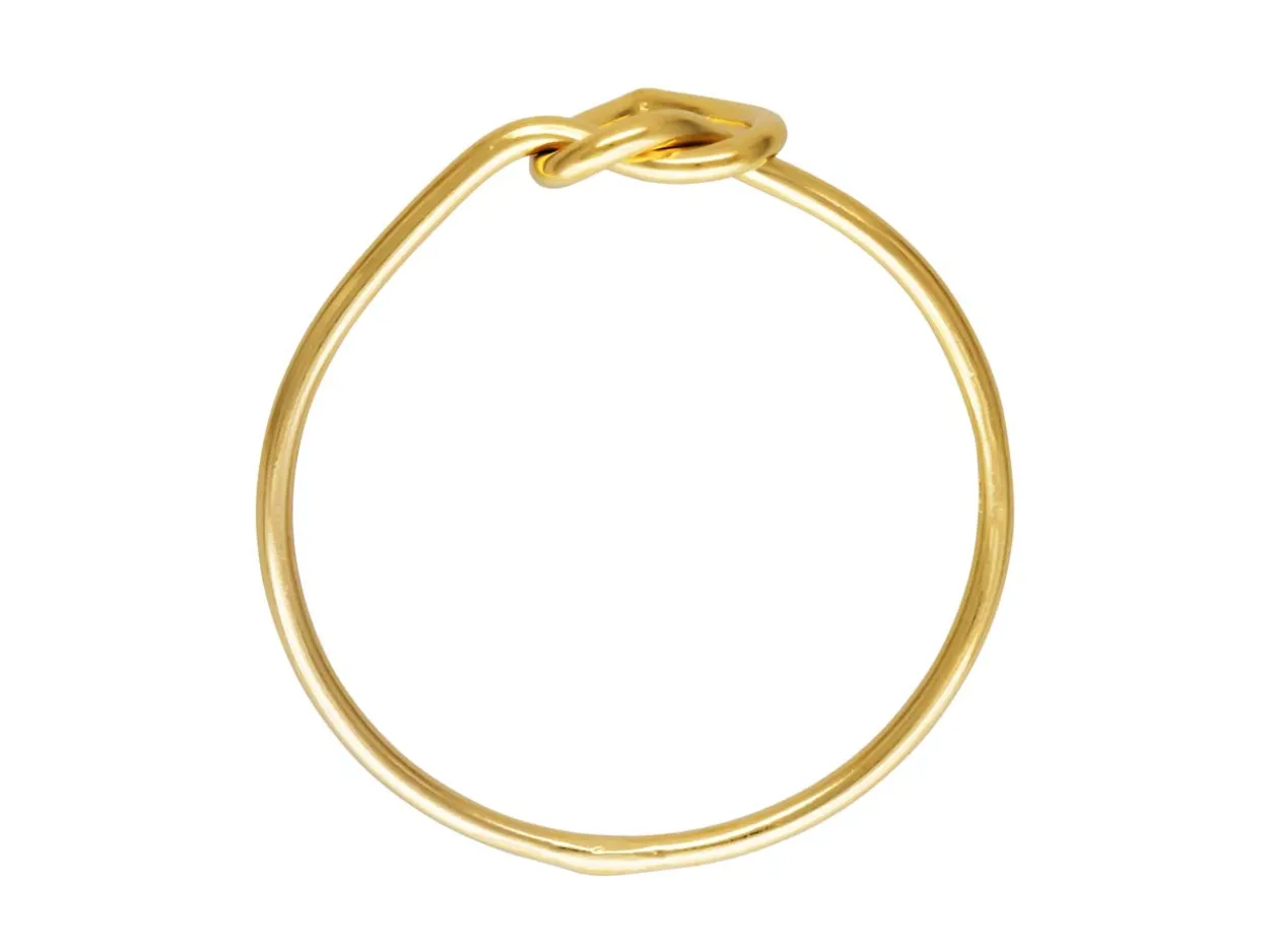 Gold Filled Heart Love Knot Design Ring Medium