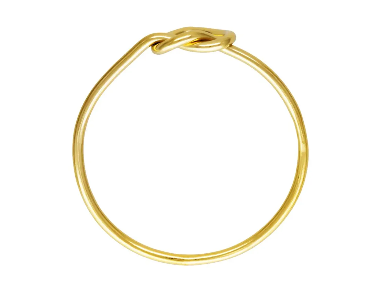 Gold Filled Heart Love Knot Design Ring Large