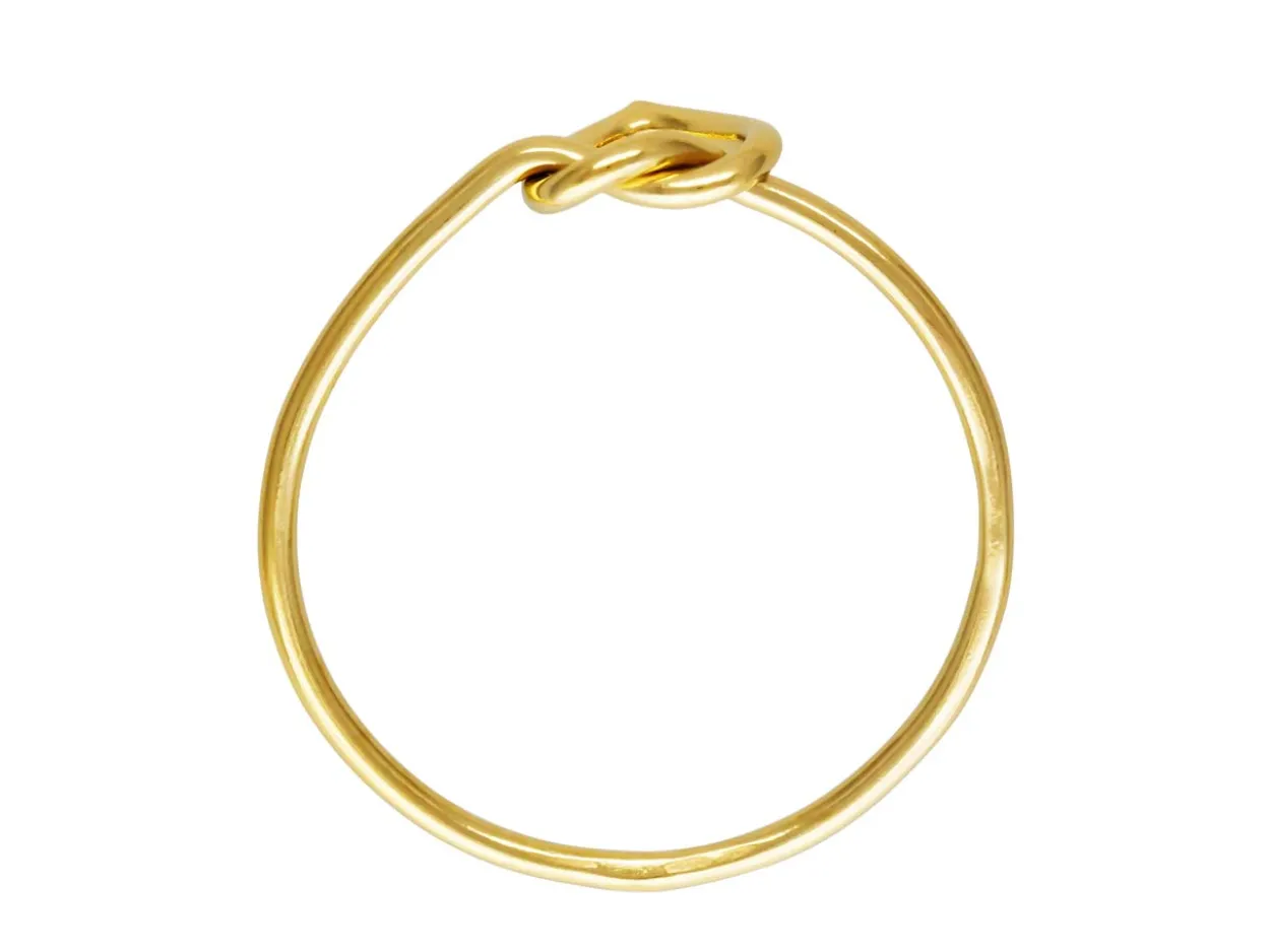Gold Filled Heart Love Knot Design Ring Small