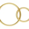 Gold Filled Interlocking Rings 15mm And 10mm