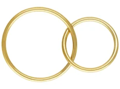 Gold Filled Interlocking Rings 16mm And 12mm