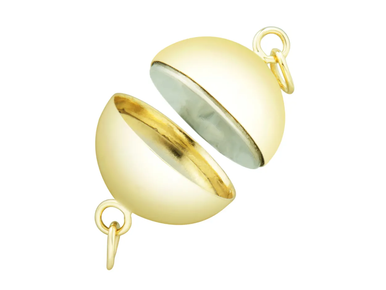 Gold Filled 8mm Magnetic Plain Ball Clasp