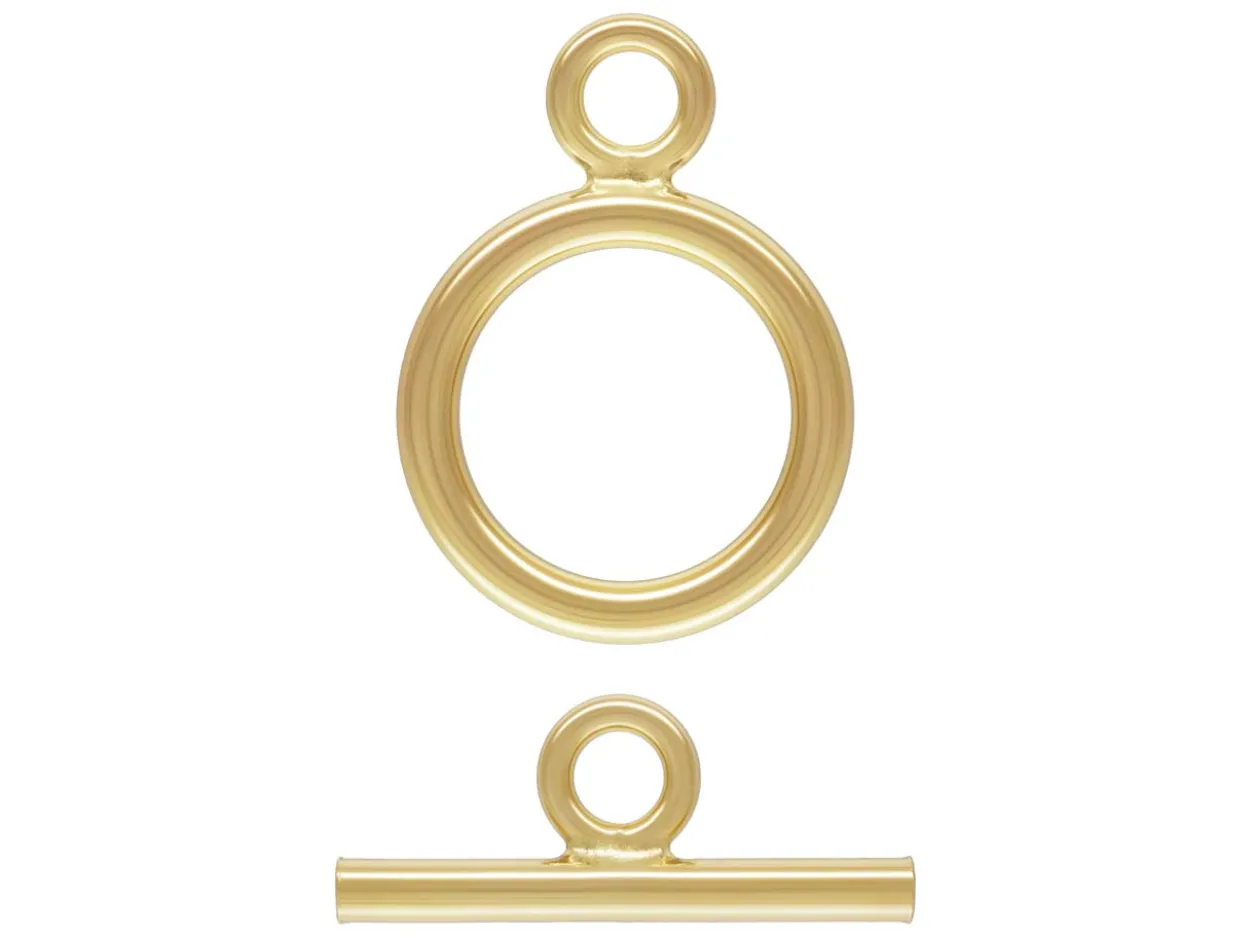 Gold Filled 9mm Ring And Bar Ring Toggle Set