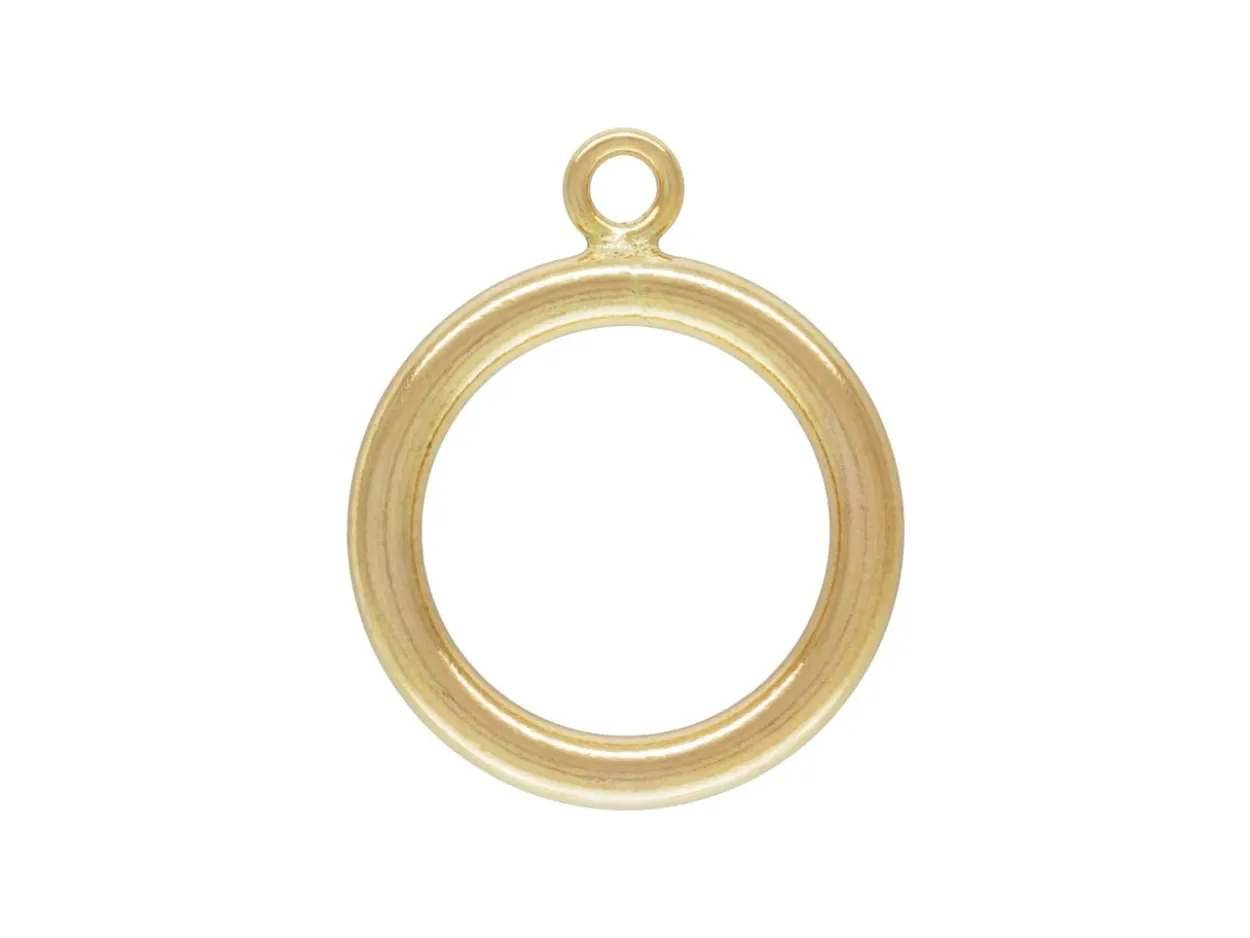 Gold Filled 15mm Ring And Bar Ring Toggle Set