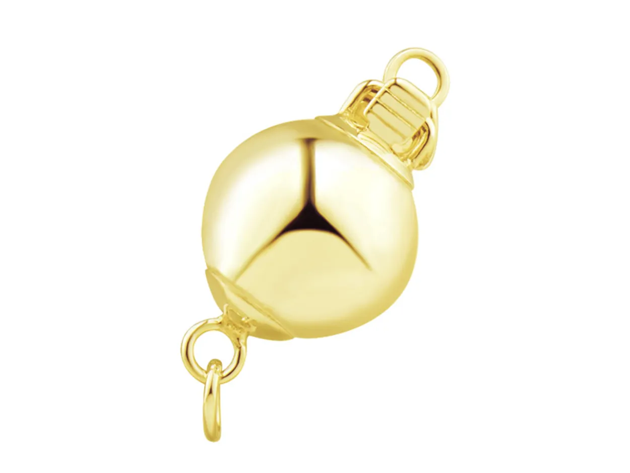 Gold Filled 10mm Round Plain Ball Clasp