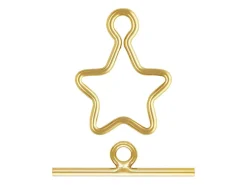 Gold Filled 10mm Star Ring And Bar Set
