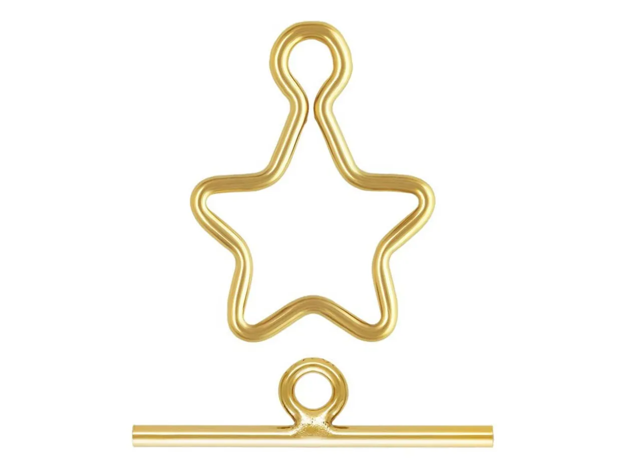 Gold Filled 10mm Star Ring And Bar Set