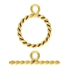 Gold Filled 11mm Twisted Ring And Bar Set