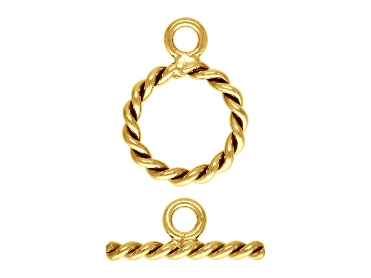Gold Filled 9mm Twisted Ring And Bar Set