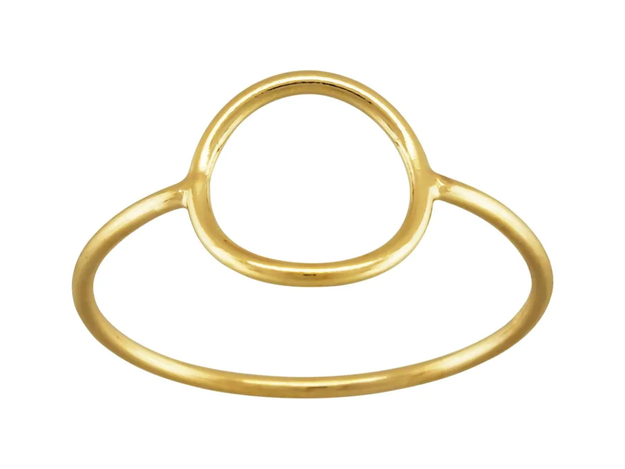 Gold Filled Open Circle Design Ring Large