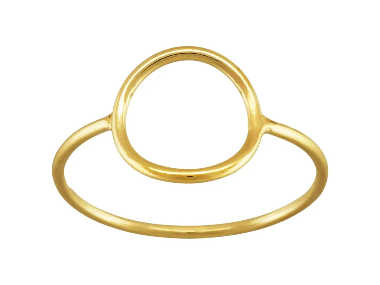 Gold Filled Open Circle Design Ring Medium