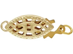 Gold Filled Oval Filigree Clasp 12x6mm
