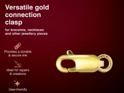 Gold Filled Oval Lobster Clasp Open Jump Ring 12mm