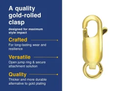 Gold Filled Oval Lobster Clasp Open Jump Ring 8mm