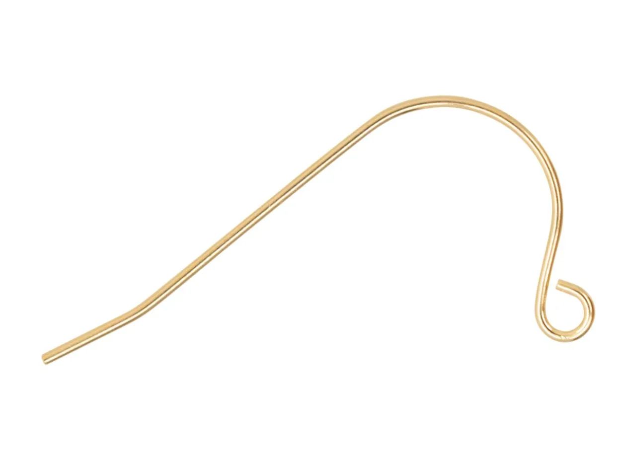 Gold Filled Plain Earring Hook Wire 36mm Pack of 6