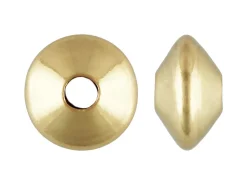 Gold Filled Plain Rondell 4.5mm Pack of 5