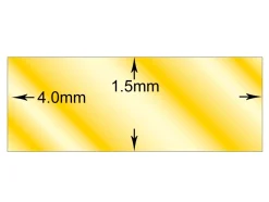 Gold Filled Rectangular Wire 4.00mm X 1.50mm Fully Annealed