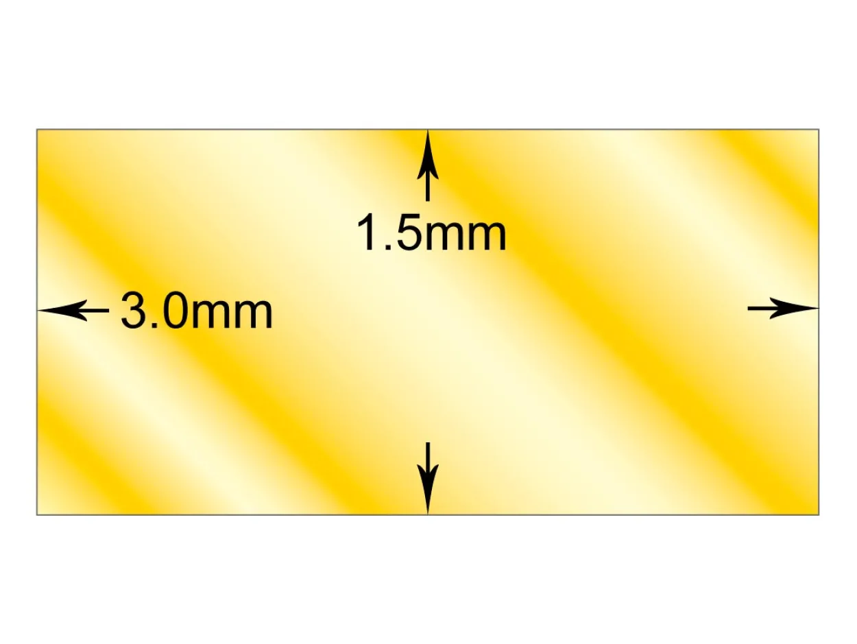 Gold Filled Rectangular Wire 3.00mm X 1.50mm Fully Annealed