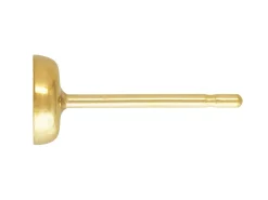 Gold Filled Round Ear Stud 4mm Bezel Set