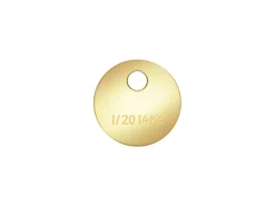 Gold Filled Round Hallmark Quality Tags Pack of 10