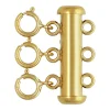 Gold Filled 3 Row Bolt Ring Tube Clasp