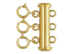 Gold Filled 3 Row Bolt Ring Tube Clasp