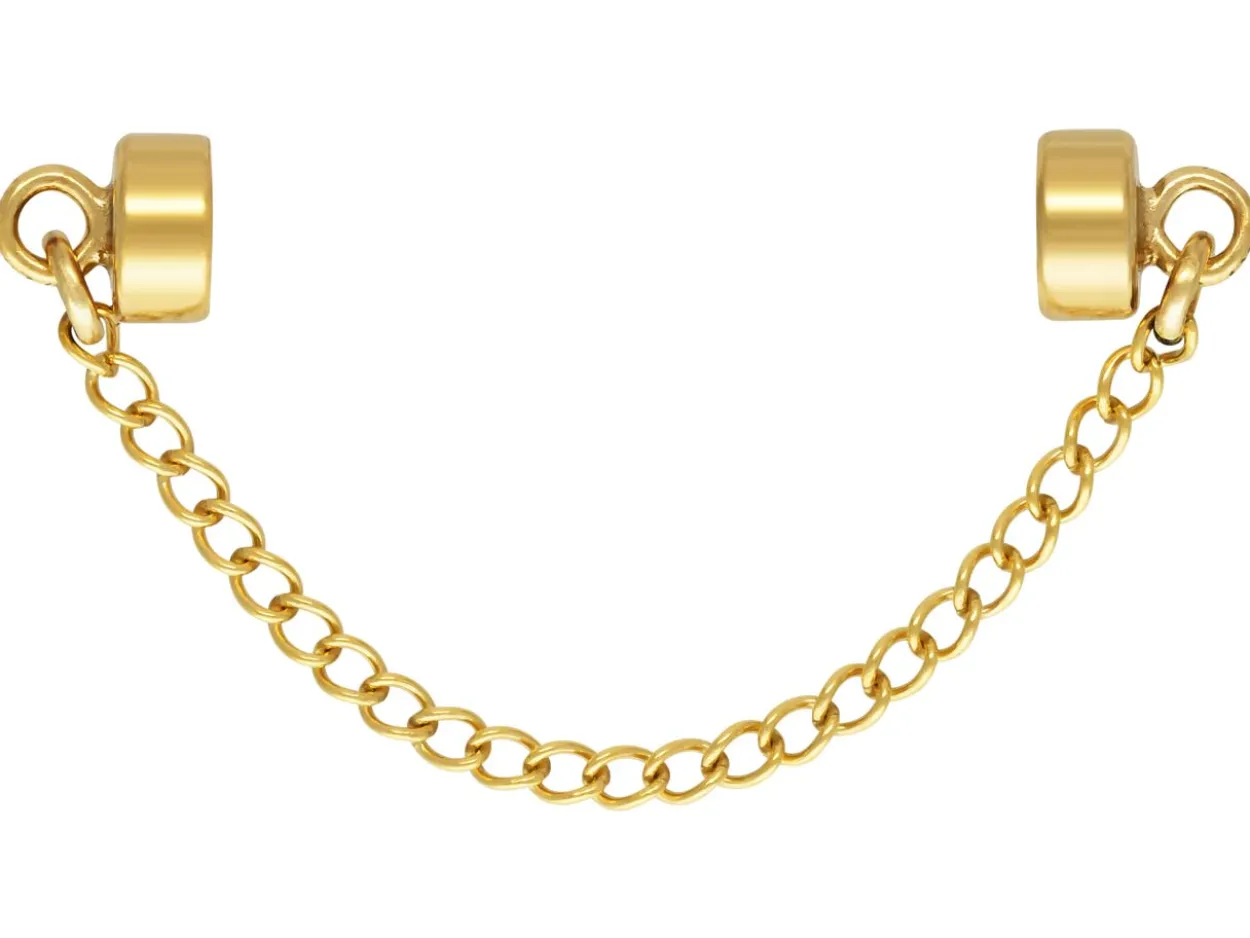 Gold Filled Safety Chain With Magnetic Clasp 40mm