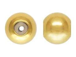 Gold Filled Silicone Stopper Round Bead 3mm Pack of 5