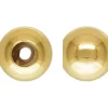 Gold Filled Silicone Stopper Round Bead 4mm Pack of 5