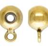 Gold Filled Silicone Stopper Round Bead 4mm With Ring
