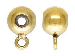 Gold Filled Silicone Stopper Round Bead 4mm With Ring