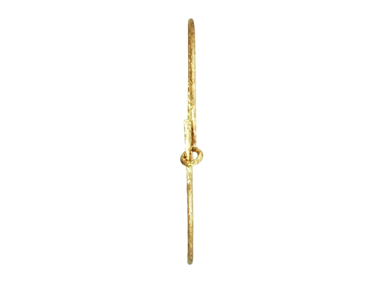 Gold Filled Sparkle Beading Hoop Earring 30mm